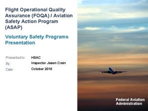 Flight operational quality assurance foqa program