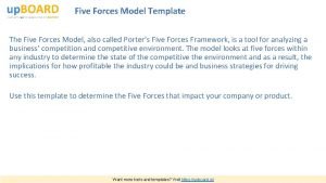 Five Forces Model Template The Five Forces Model