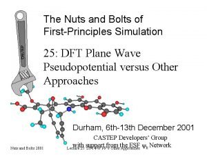 The Nuts and Bolts of FirstPrinciples Simulation 25