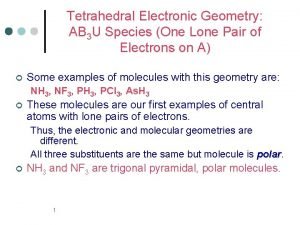 Tetrahedral electronic geometry