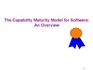 Capability maturity model