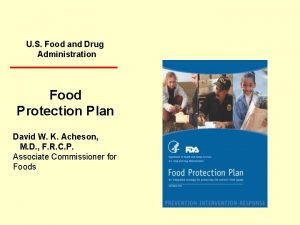 U S Food and Drug Administration Food Protection