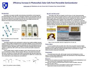 Efficiency Increase in Photovoltaic Solar Cells from Perovskite