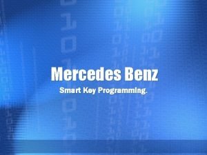 Mercedes smart key programming