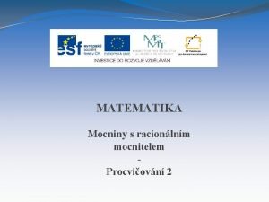 Mocniny s racionálním mocnitelem