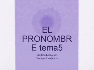 Tipos de pronombrs