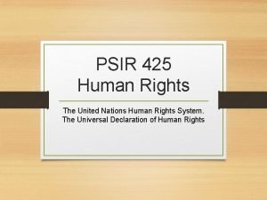 International bill of human rights