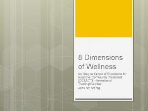 8 Dimensions of Wellness An Oregon Center of