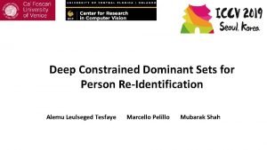 Deep Constrained Dominant Sets for Person ReIdentification Alemu