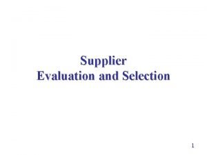 Limit suppliers in selection pool