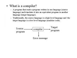 What is compiler