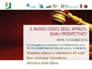 ECONOMISTI E GIURISTI A CONFRONTO UNA NUOVA DIMENSIONE