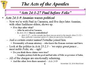 The Acts of the Apostles Acts 24 1