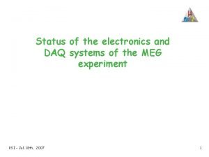 Status of the electronics and DAQ systems of