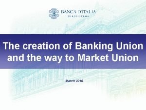 Banking union pillars