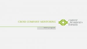 Cross-company mentoring