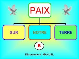 La paix sur terre c'est ma prière