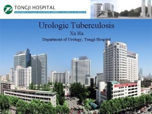 Urologic Tuberculosis Xu Ha Department of Urology Tongji