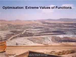 Optimisation Extreme Values of Functions Borax Mine Boron