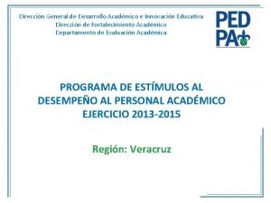 Direccin General de Desarrollo Acadmico e Innovacin Educativa