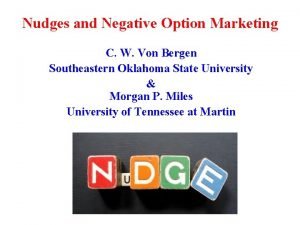 What is negative option marketing