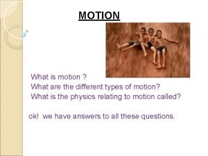 Oscillatory motion