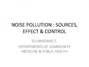 Noise pollution introduction