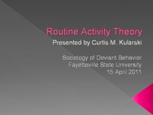 Routine activity theory definition