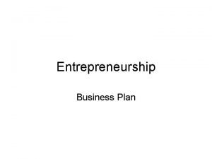 Entrepreneurship Business Plan Section 1 Executive Summary Type