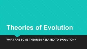 Lamarck's theory of evolution