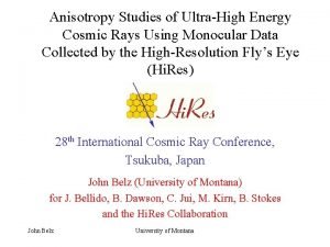 Anisotropy Studies of UltraHigh Energy Cosmic Rays Using