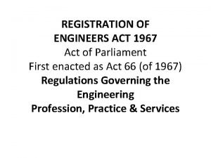 Engineers registration act