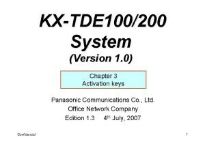 KXTDE 100200 System Version 1 0 Chapter 3