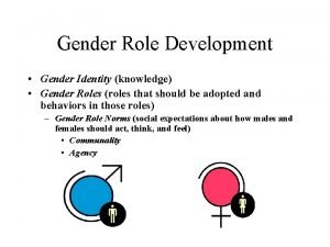 Gender roles and identity