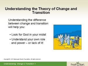 Understanding the Theory of Change and Transition Understanding