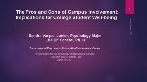 Sandra Vargas Junior Psychology Major Lisa Dr Scherer