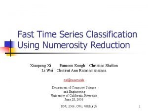 Numerosity reduction
