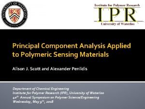 Principal Component Analysis Applied to Polymeric Sensing Materials