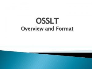 Osslt format