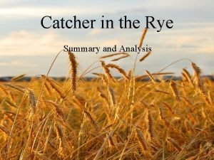The catcher in the rye chapter 26
