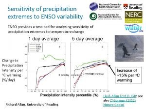 Sensitivity of precipitation extremes to ENSO variability ENSO