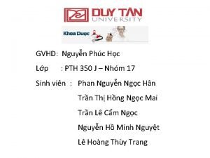 GVHD Nguyn Phc Hc Lp PTH 350 J