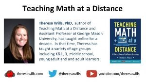 Teaching math at a distance