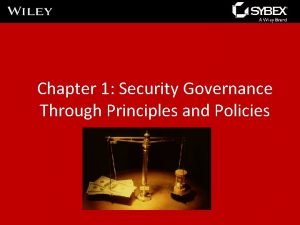 Security governance principles