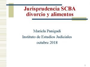 Jurisprudencia SCBA divorcio y alimentos Mariela Panigadi Instituto