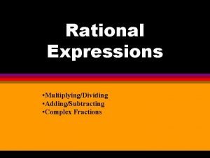 Dividing complex fractions