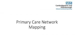 Primary care network map