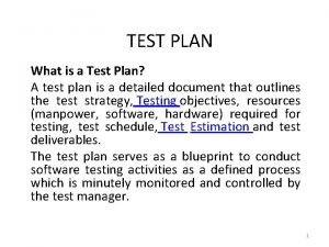 What is test plan and test strategy