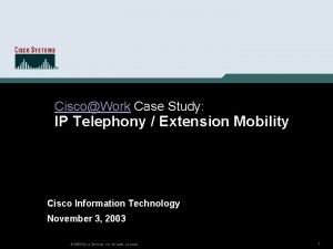 Cisco ip telephony cases