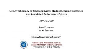 Using Technology to Track and Assess Student Learning